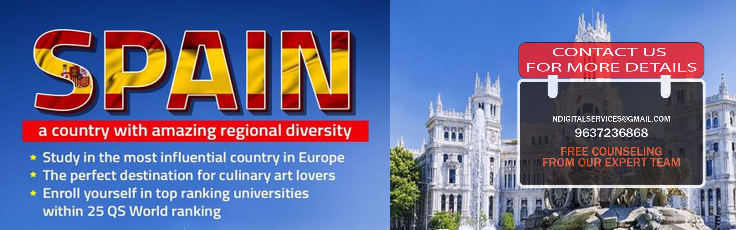 study in spain with n digital service